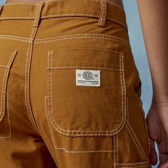 New BDG Canvas yellow Carpenter Pant size 26 y2k streetwear J - Picture 5 of 12